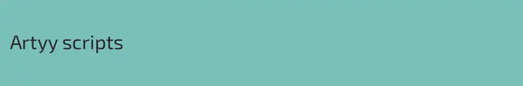 Artyy scripts